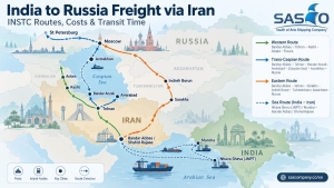 India to Russia Freight via Iran: INSTC Routes, Costs &amp; Transit Time